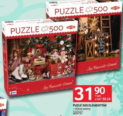 Puzzle 500 elementów różne wzory promocja w Selgros
