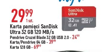 Karta micro sd 128 gb ultra Sandisk promocja