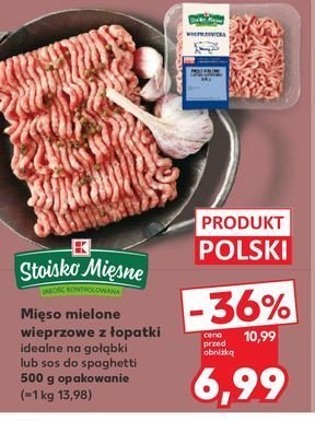 Mięso mielone wieprzowe z łopatki Stoisko mięsne promocja