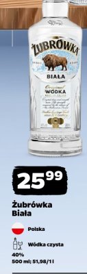 Wódka Żubrówka biała z nutą czarnej porzeczki promocja w Netto