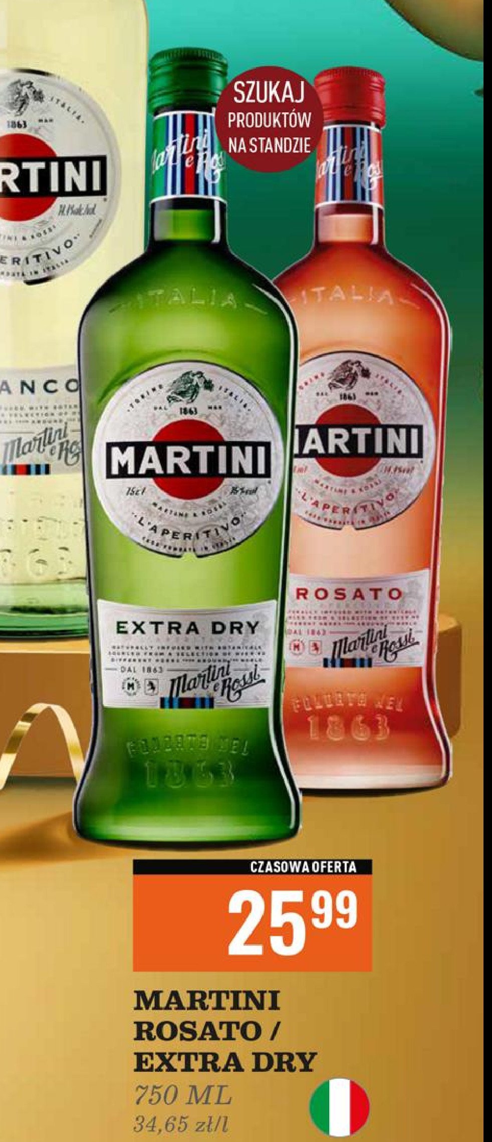 Vermouth MARTINI EXTRA DRY promocja