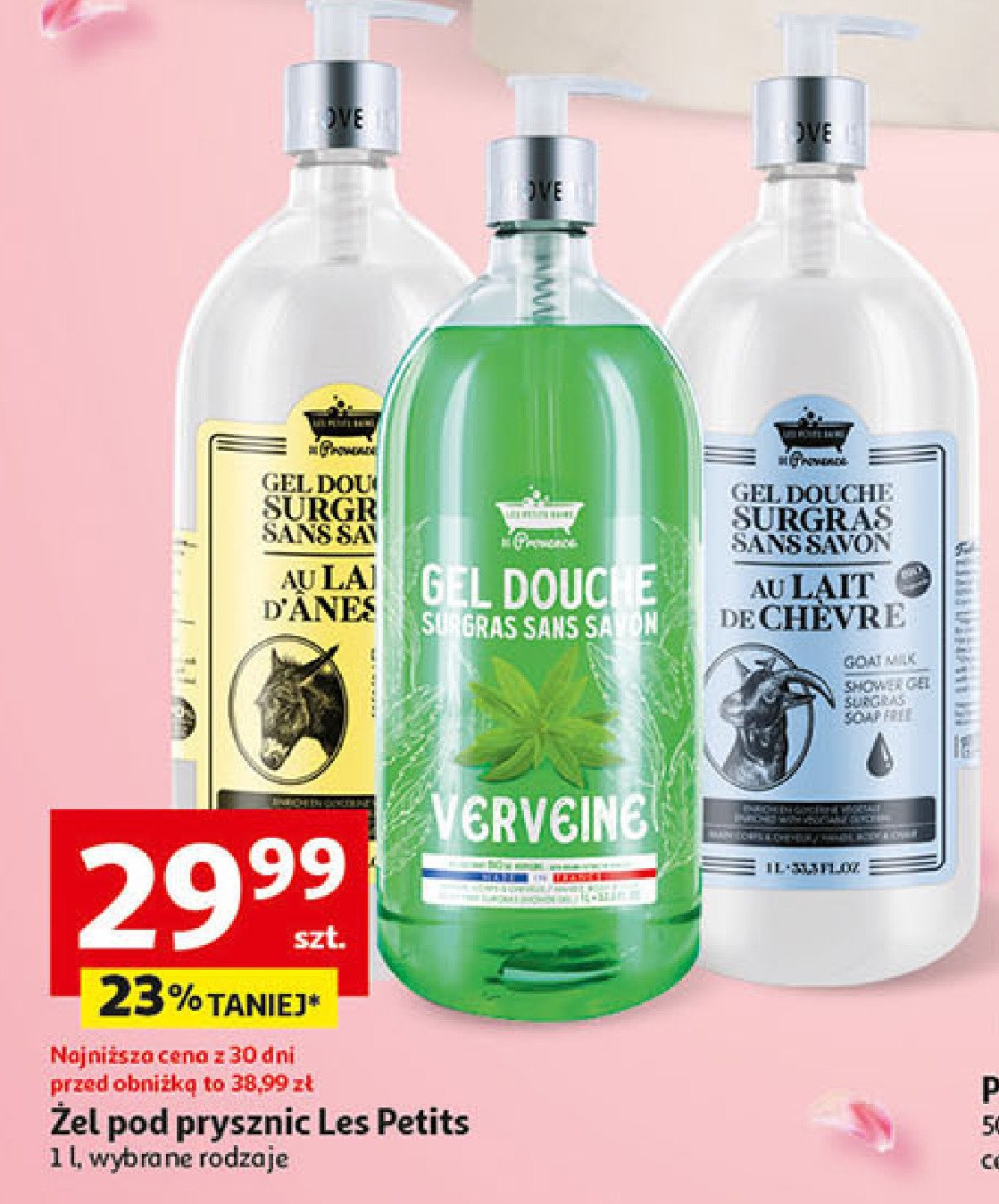 Żel pod prysznic donkey milk Les petits bains de provence promocja w Auchan