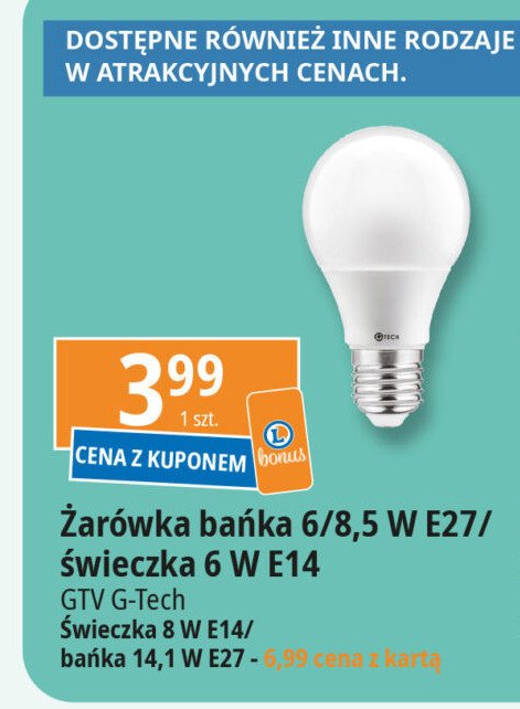 Żarówka led 8 w e14 Gtv promocja