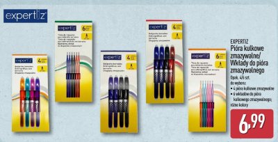 Wkłady do pióra zmazywalnego, różne kolory promocja w Aldi