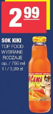 Sok kiki TOP FOOD wybrane rodzaje promocja w SPAR