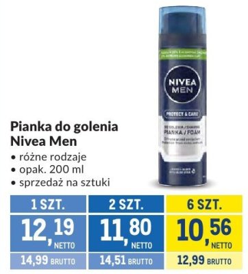 Pianka do golenia Nivea Men różne rodzaje promocja w Makro