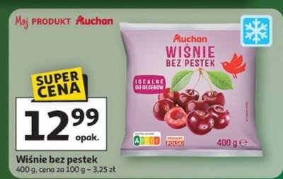 Wiśnie bez pestek 400 g promocja w Auchan