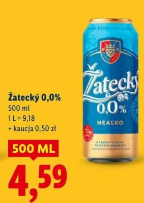 Piwo Żatecky 0,0% promocja w Lidl