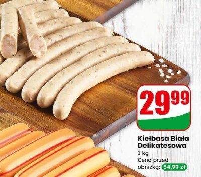 Kiełbasa Biała Delikatesowa promocja w Dino