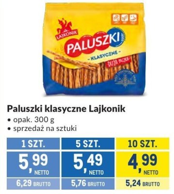 Paluszki klasyczne Lajkonik promocja w Makro