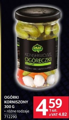 Ogórki korniszony 300 g promocja w Selgros