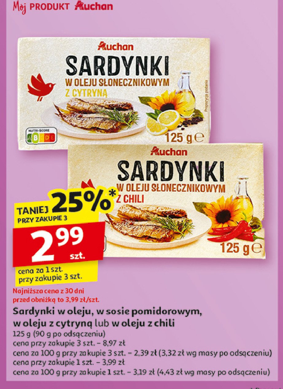 Sardynki w pomidorach Auchan promocja w Auchan