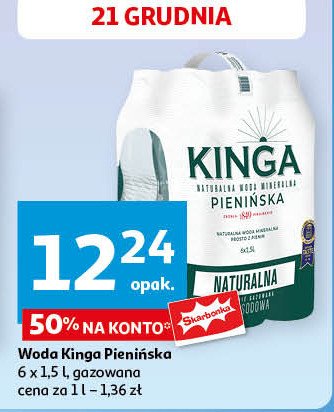 Woda naturalna Kinga pienińska promocja w Auchan