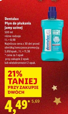 Płyn do płukania jamy ustnej Dentalux promocja w Lidl