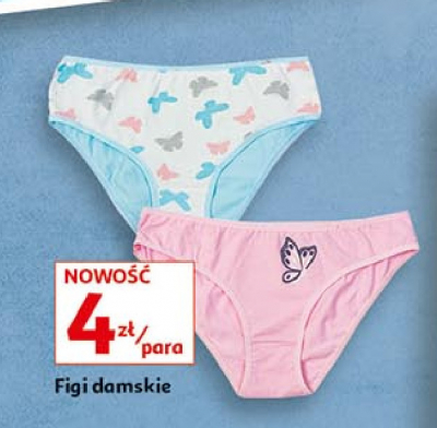 Figi damskie w motyle promocja w Woolworth