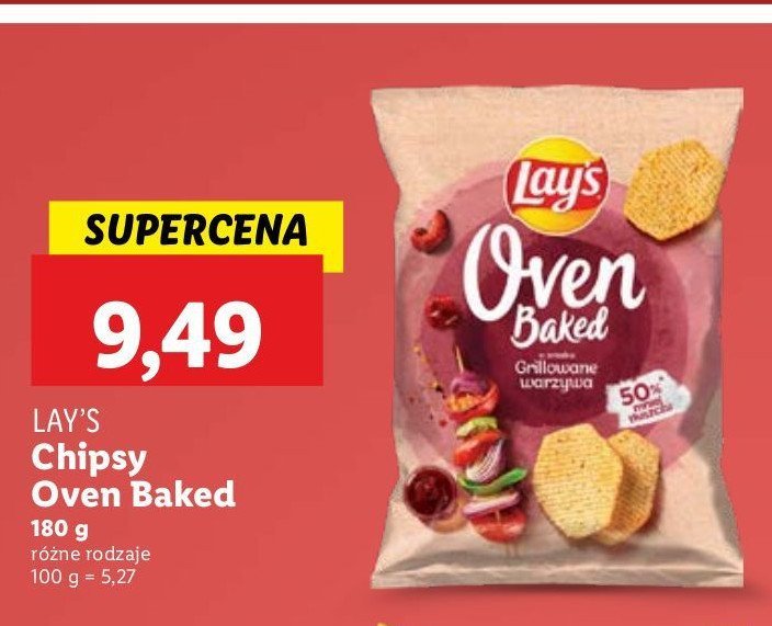 Chipsy grillowane warzywa Lay's oven baked (prosto z pieca) Frito lay lay's promocja w Lidl