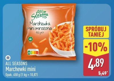 Marchewki mini mrożone promocja w Aldi