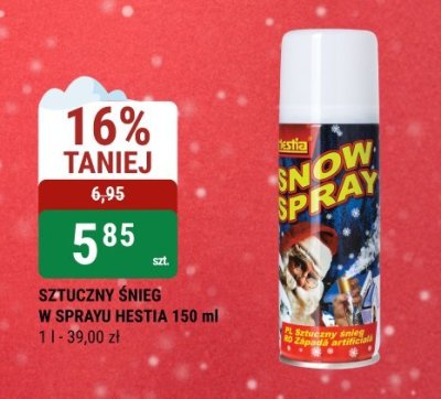 Sztuczny śnieg w sprayu Hestia 150 ml promocja w bi1