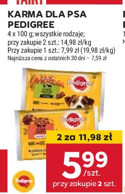 Karma dla psa wołowina - królik Pedigree promocja w Stokrotka