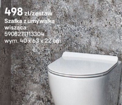 Szafka łazienkowa z umywalką wisząca promocja w Castorama