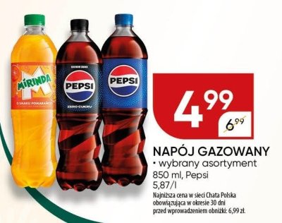 Napój gazowany wybrany asortyment Pepsi promocja w Chata Polska