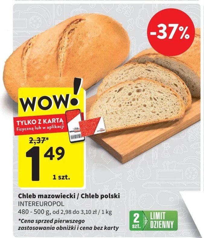 Chleb mazowiecki Inter europol promocja w Intermarche