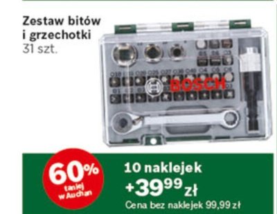 Zestaw bitów i grzechotki 31 szt. Bosch promocja w Auchan