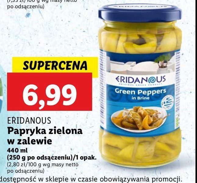 Papryka zielona w zalewie Eridanous promocja