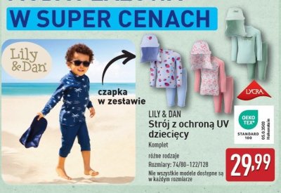 Strój z ochroną uv 74/80-122/128 Lily & dan promocja