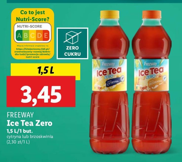 Herbata mrożona zero cytrynowa Freeway ice tea promocja