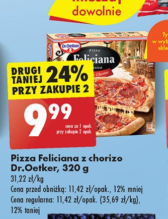 Pizza salame chorizo Dr. oetker feliciana promocja w Biedronka