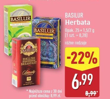 Herbata english breakfast Basilur promocja w Aldi