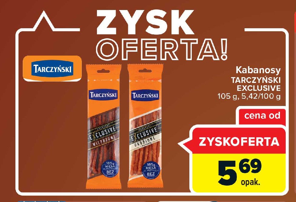 Kabanosy wieprzowe Tarczyński kabanos exclusive promocje