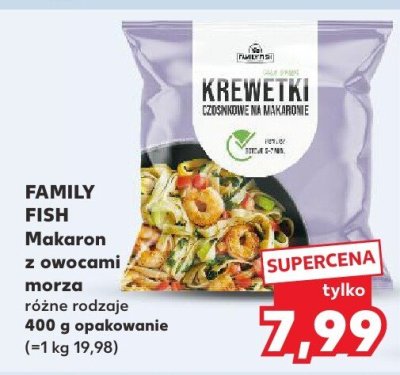 Makaron z owocami morza różne rodzaje Family Fish promocja w Kaufland