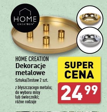 Dekoracja metalowa Home creation promocja