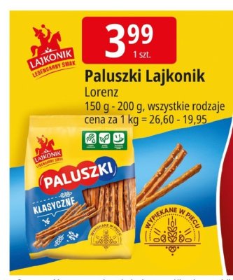 Paluszki Lajkonik Lorenz promocja w Leclerc