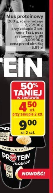 Mus waniliowy Zott protein promocja