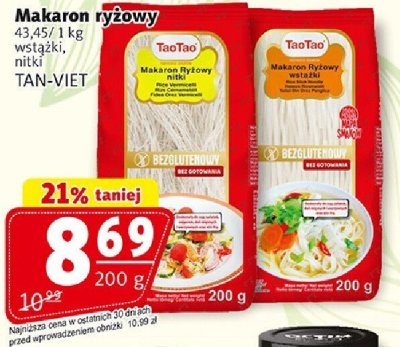 Makaron ryżowy TaoTao promocja w Prim Market