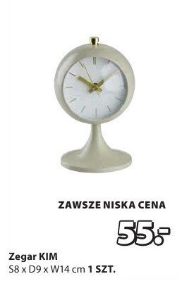 Zegar KIM S8 x D9 x W14 cm promocja w Jysk