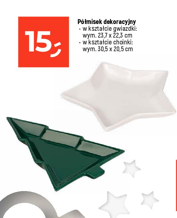P贸艂misek choinka 30,5 x 20.5 cm promocja