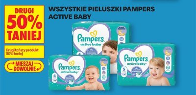 Wszystkie pieluchy Active Baby DRUGIE -50% promocja w Biedronka