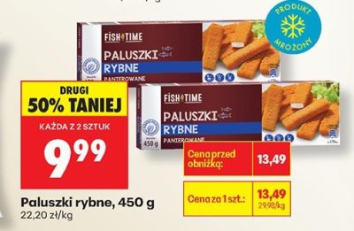 Paluszki rybne panierowane Fish Time promocja w Biedronka