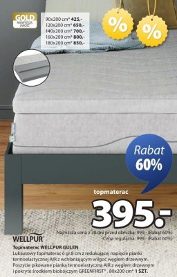 Topmaterac WELLPUR GULEN promocja w Jysk