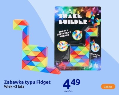 Zabawka typu Fidget Shape Builder wiek +3 lata promocja w Action