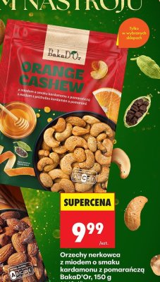 Orzechy nerkowca z miodem o smaku kardamonu z pomarańczą BakaD'Or promocja w Biedronka