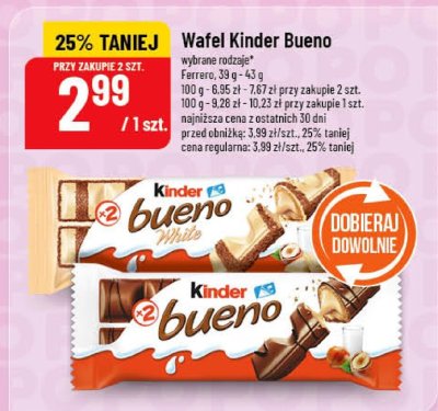 Wafel Kinder Bueno Ferrero wybrane rodzaje promocja w POLOmarket