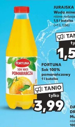 Sok 100% pomarańczowy Fortuna promocja w Kaufland