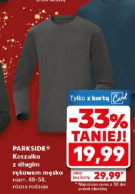 Koszulka z długim rękawem męska  promocja w Kaufland