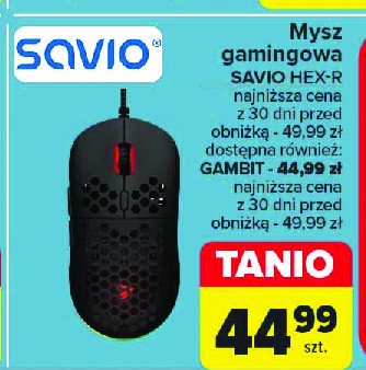 Mysz gamingowa hex-r Savio promocja