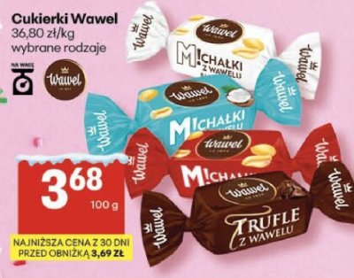Cukierki Wawel Michałki wybrane rodzaje promocja w Delikatesy Centrum